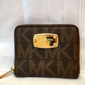 Michael Kors Wallet, Brown, Small